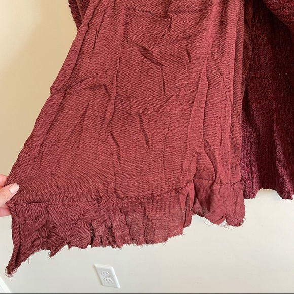 NWT Free People Waterfall Ruffle Sweater Dress Red - Picture 5 of 8